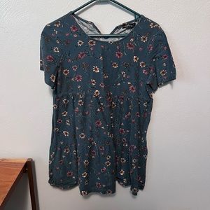 Floral emery rose top